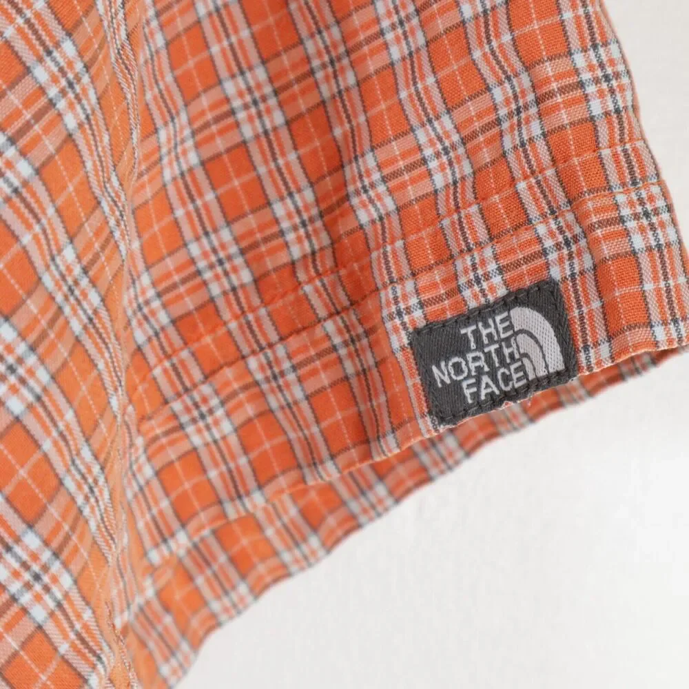 The North Face Men's Large Plaid Short Sleeve Button Shirt EUC
